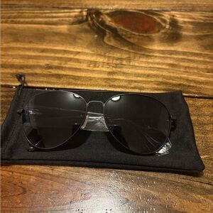 Black Aviator Sunglasses